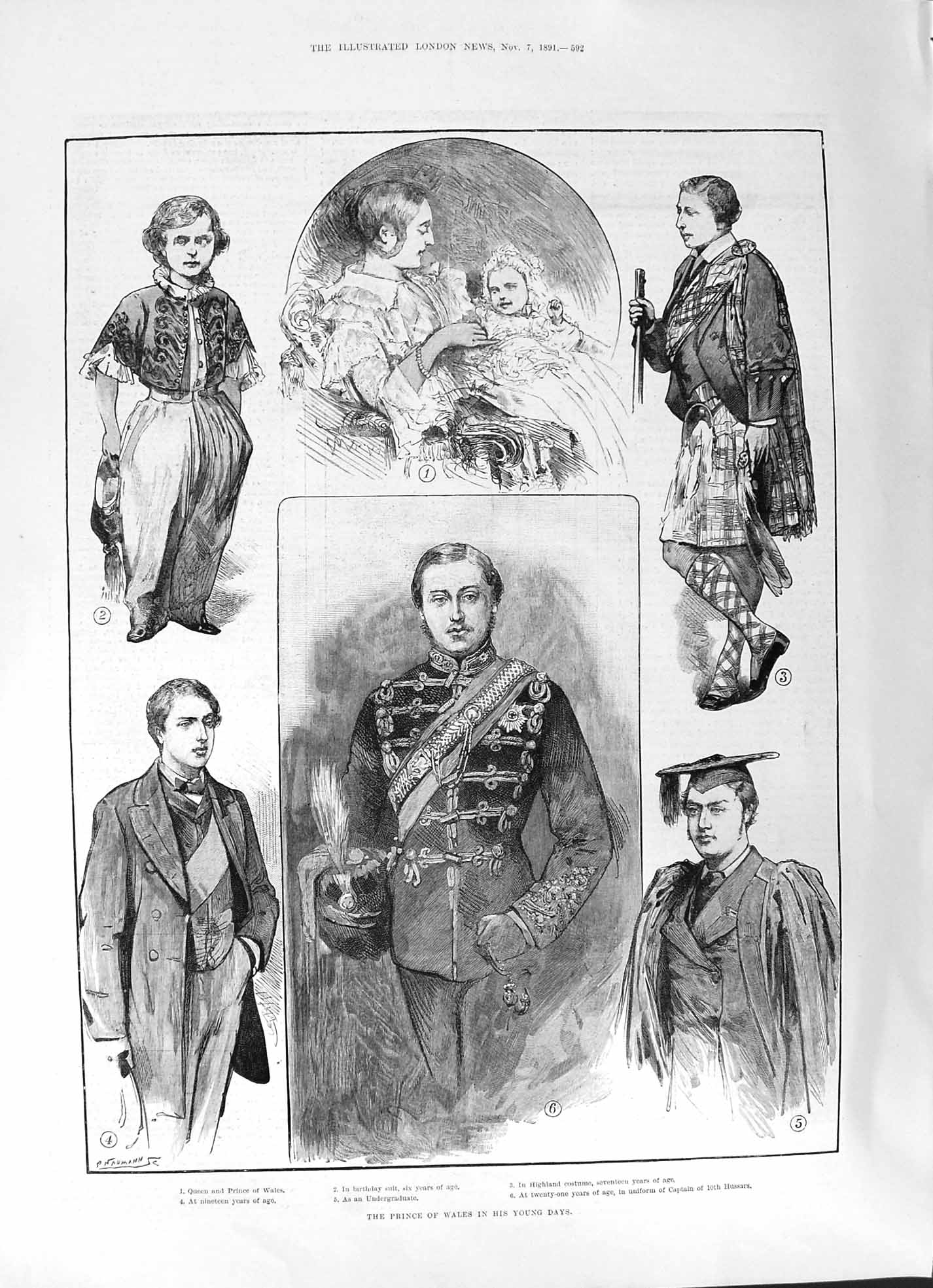 Old 1891 Young Child Prince Wales Queen Lord Mayor Alderman Evans Uni Victorian