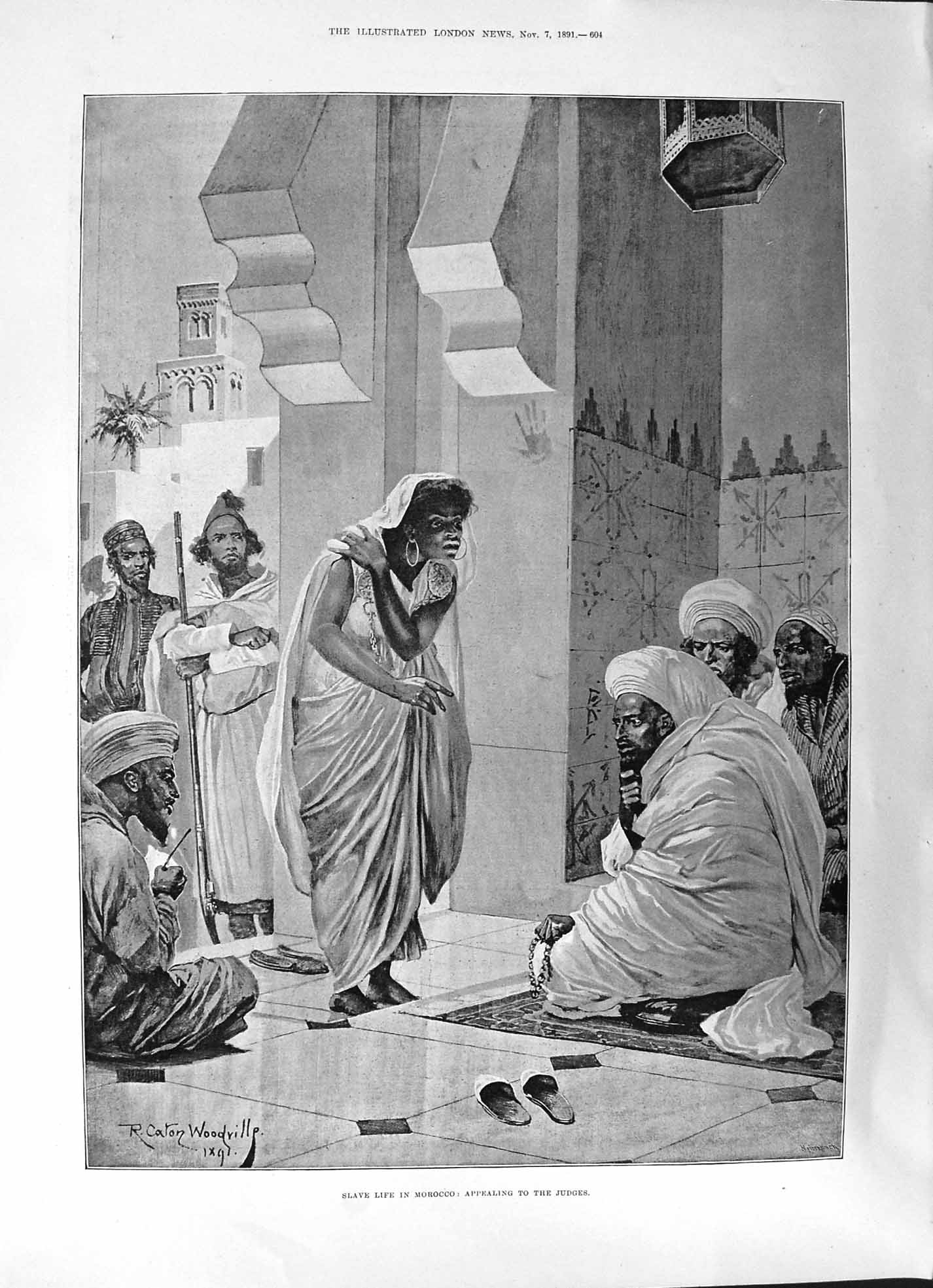 Old 1891 Morocco Slave Life Judges Woodville Salisbury Crane Bridge C Victorian