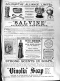 Old Print 1891 Gsmiths Salvine Vinolia Soap Beechams Pills Clarke'S Ligh 19th