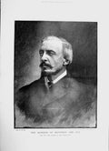 Old Antique Print 1891 Defferin And Ava Marquis Cinque Ports Lord Warden 19th