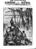 Original Old Antique Print 1891 Sea Storm Wreck Benvenue Sandgate Crew Rescue Li