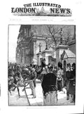 Antique Old Print 1891 Illness Prince George Wales Marlborough House Callers