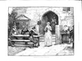 Old 1891 Bethnal Green Beggar Ballad Robertson Woman Men Outdoor Scen Victorian