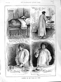 Old Print 1891 Damaged Medicine Beechams Pills Advertisement Man Cartoon 19th