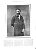 Old Antique Print 1891 Portrait Lord Lytton G.C.B. Bearded Man Long Coat 19th