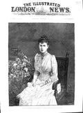 Old Print 1891 Princess Victoria Mary Teck H.R.H. Duke Clarence Avondale 19th