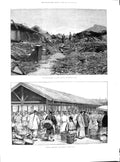 Old 1891 Earthquake Japan Houses Destroyed Gifu Chinese Sketches Mark Victorian