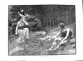Old 1891 -World Love Tale Drawing Amy Sawyer Forest Scene John Leech S Victorian
