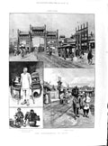 Print 1891 Pekin Street China Disturbances Boot-Mender England Railway Dog Cent