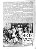 Original Old Antique Print 1891 Advertisement Brid Custard Powder Alfred Food