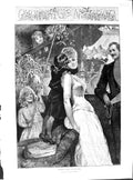 Old 1891 Christmas Number Mistletoe Drawing Lucien Davis Woman Man Ch Victorian
