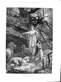 Old 1891 Enchanted Forest Drawing Jones Snake Children Lions Fairy Mo Victorian