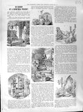 Original Old Antique Print 1891 Christmas Gifts Presents 19th Century