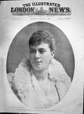 Antique Old Print 1892 Princess Mary Teck Future Wife Duke Clarence Avondale