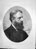 Original Old Antique Print 1892 Portrait Duke Devonshire Marquis Hartington
