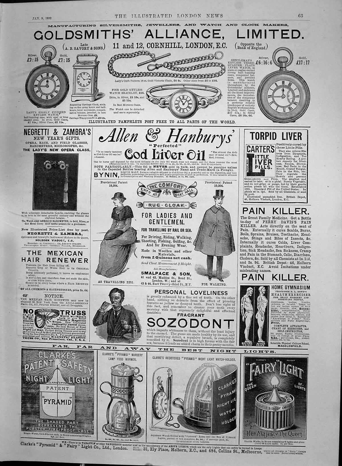 Old 1892 View Hastings St. Leonard'S Castle Yachts Fairlight Glen Pie Victorian