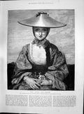 Antique Old Print 1892 Mary Augusta Lady Holland Rev. Henry Philipott Bishop