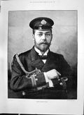 Old 1892 Prince Wales Duke Clarence Princess Louise Duchess Fife Geor Victorian