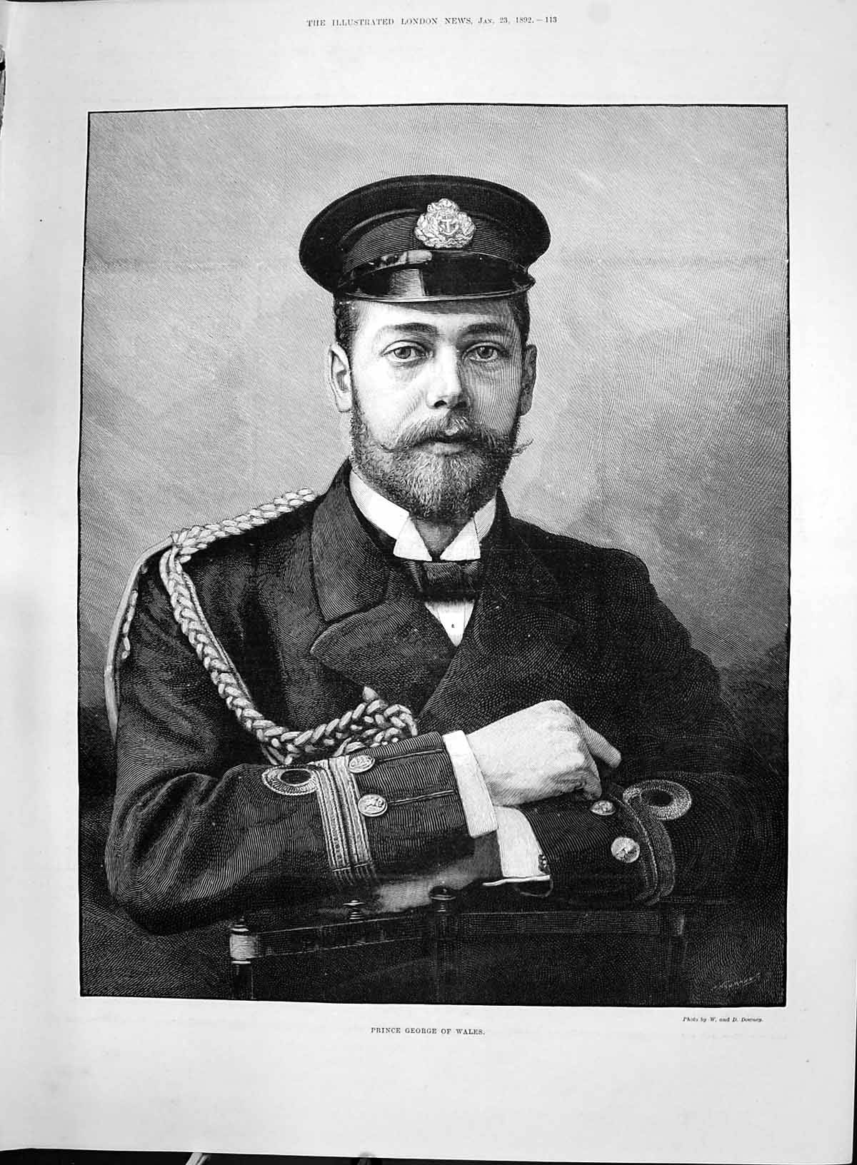 Old 1892 Prince Wales Duke Clarence Princess Louise Duchess Fife Geor Victorian
