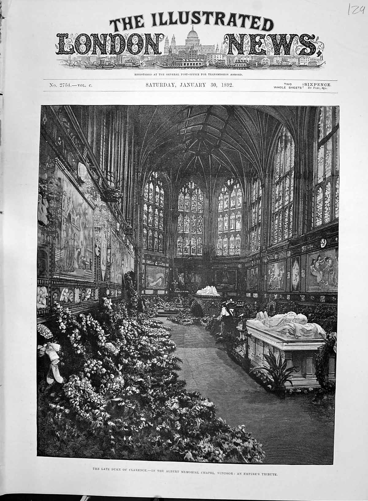 Old 1892 Duke Clarence Albert Memorial Chapel Windsor Funeral Wreath Victorian