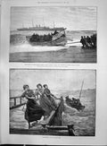 Old 1892 Ship Wreck German Lloyd Eider Atherfield Isle Wight Jean Ger Victorian