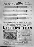 Old Print 1892 Advertisement Mappin Webb Table Cutlery Knives Lipton Teas 19th