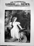 Original Old Antique Print 1892 Majesty Queen Young Girl Eleven Years Westall