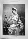 Old 1892 Beautiful Woman After The Ball Dance Card Fraser Inaudi Cair Victorian