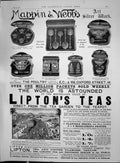 Old Print 1892 Advertisement Mappin Webb Art Silver Work Lipton Tea Estate 19th