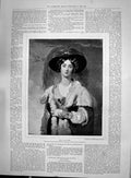 Antique Print 1892 Portrait Beautiful Woman Julia Lady Peel Thomas Lawrence