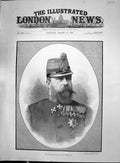 Old Antique Print 1892 Portrait Grand Duke Louis Hesse War Uniform Taylor 19th