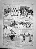Old 1892 Dealing Horseflesh Manitoba Colonial Settlers Oxford Boats R Victorian