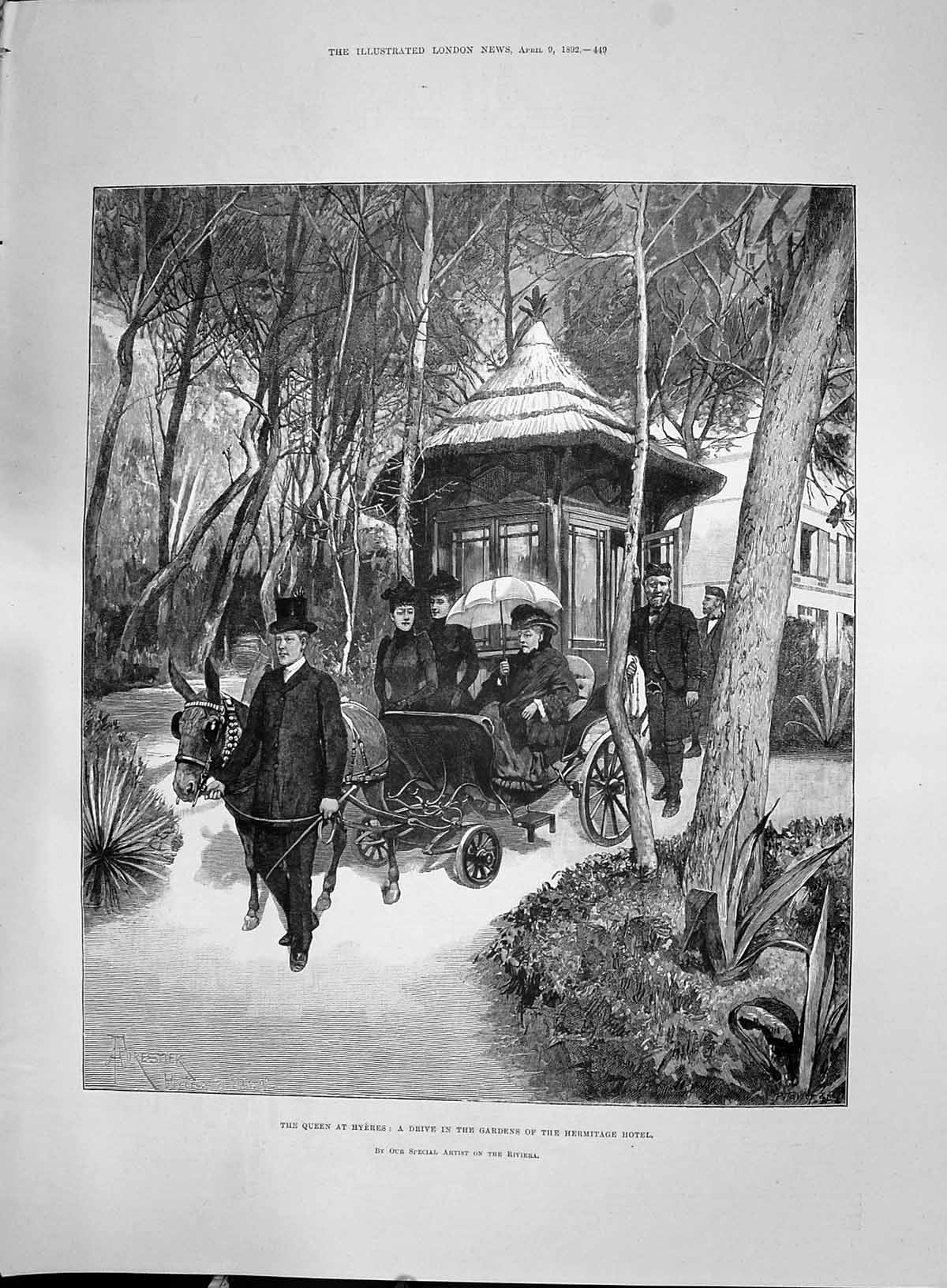 Old 1892 Queen Hyeres Drive Gardens Hermitage Hotel Chamberlain Bowma Victorian