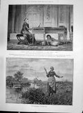 Old 1892 Shepherdess Sheep Aurore Grandmother Piano Music Statue Beac Victorian