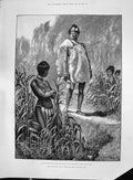 Old Antique Print 1892 Nada Lily Natives Beautiful Ladies Rider Haggard 19th