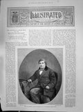 Old Antique Print 1892 Herbert Ingram Illustrated London News Smith Statue 19th