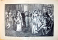 Antique Old Print 1892 Queen'S Drawing Room Buckingham Palace Royal Family