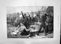 Old Antique Print 1892 La Criee Au Poisson Fishing Fishermen Boats Victor 19th