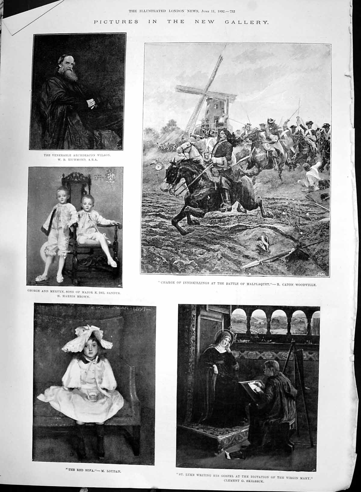 Old 1892 Charge Inniskillings Battle Malplaquet War Wilson Sandys Luk Victorian
