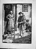 Old 1892 Street Scene Naples His Better Half Family Home Italy Partri Victorian