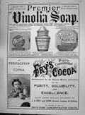 Old 1892 Advertisement Premier Vinolia Soap Fry'S Pure Concentrated C Victorian
