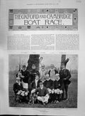 Old 1892 Oxford Cambridge Boat Race Heywood-Lonsdale Pitman Elin Brad Victorian