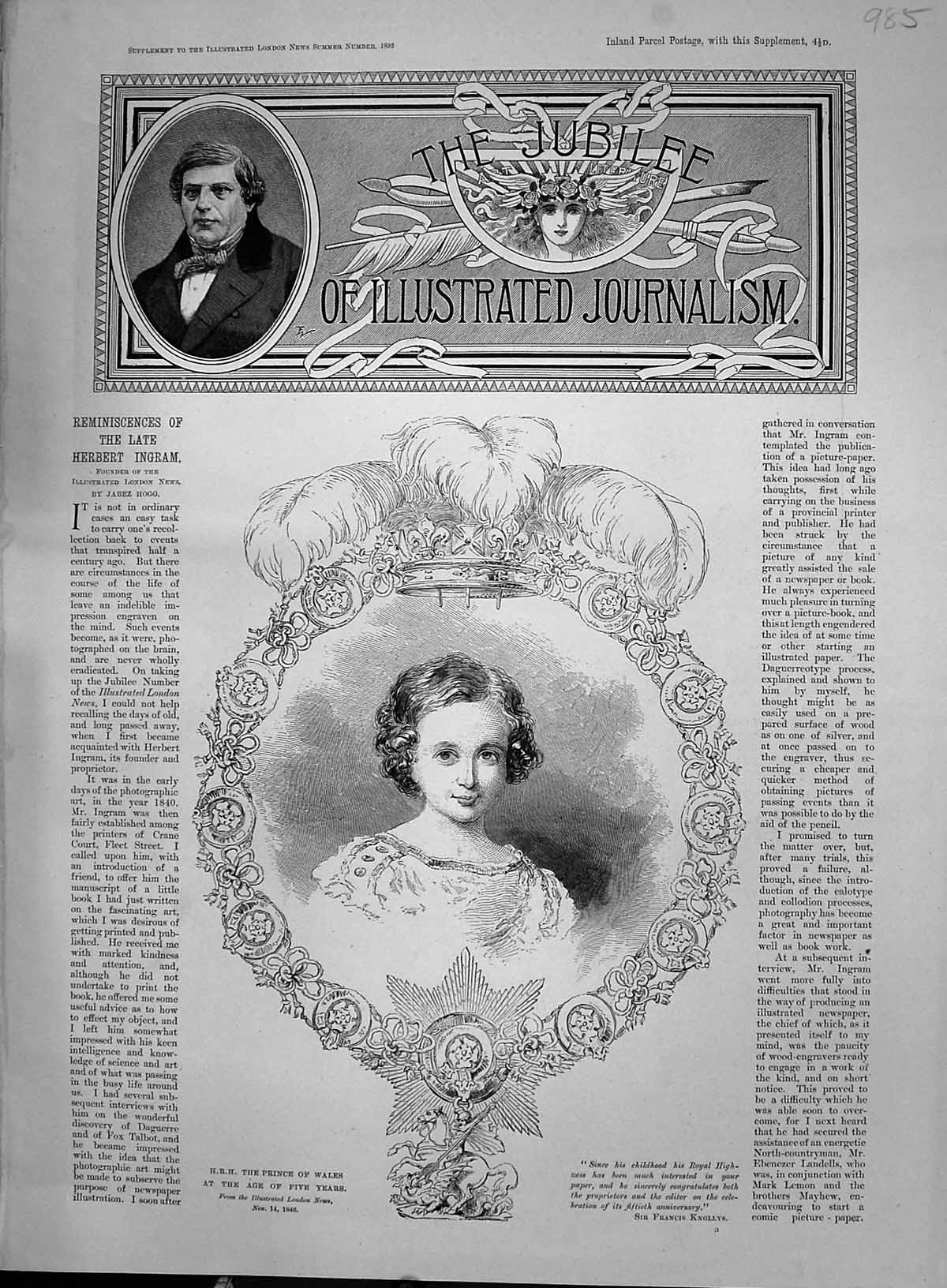 Old 1892 Queen Jubilee Prince Wales Charles Kemble Buckingham Keeley Victorian