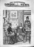 Original Old Antique Print 1892 Political Campaign Interrupted Canvass Man Lady