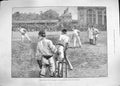 Old Antique Print 1892 Cricket Lords Middlesex Notts Shrewsbury Phillips 19th