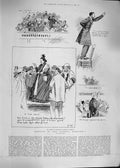 Original Old Antique Print 1892 General Election Henry Stanley Lambeth Gallery