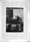 Original Old Antique Print Fine Art 1892 Travelling Orator Spectators Victorian