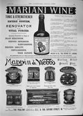 Original Old Antique Print 1892 Advertisement Mariani Wine Wilcox Mapp Victorian