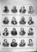 Old Antique Print 1892 Commons Hardie Burns Caine Ingram Little Myers Men 19th
