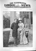 Original Old Antique Print 1892 Princess Marie Edinburgh Prince Ferdinand R 19th
